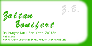 zoltan bonifert business card